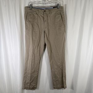 Polo Ralph Lauren 32x30 Khaki Chino Stretch Straight Fit Cotton Blend Button Zip